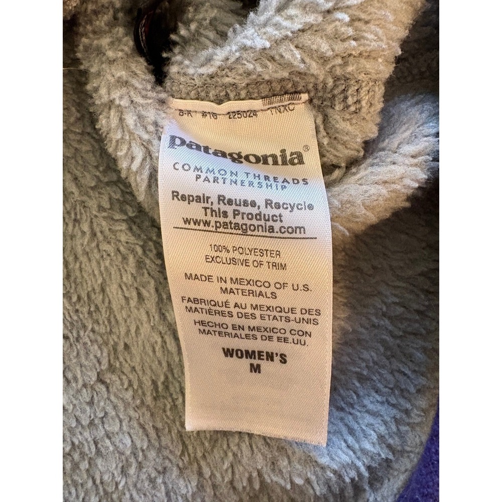 Patagonia Re-Tool Snap-T Fleece Pullover Womens Medium Grey Purple Polartec - Picture 6 of 11